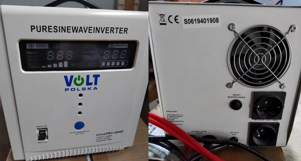 ИБП инвертор Volt Polska 2000 E 12/230V (1250/2000W)