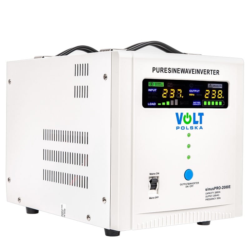 Інвертор Volt Polska Sinus PRO 2000 Е 12/230V (1250/2000W) фото 2