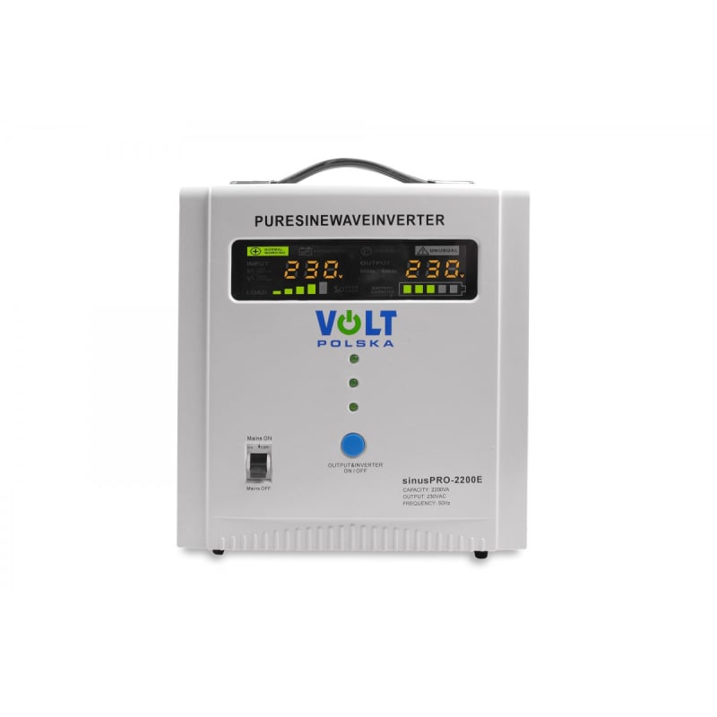 Інвертор Volt Polska Sinus PRO 2200 E 12/230V (1600-2200W) фото 1