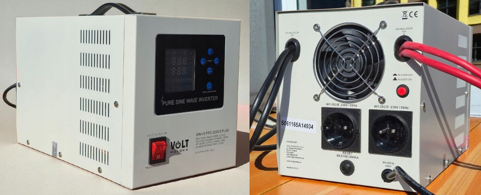 ДБЖ інвертор Volt Polska SinusPRO 2200 E PLUS 12/230V (1200/2200 Вт)