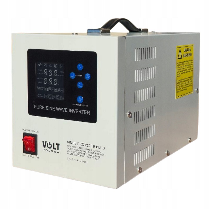 Инвертор Volt Polska Sinus PRO 2200 E PLUS 12/230V (1200/2200 Вт) фото 3