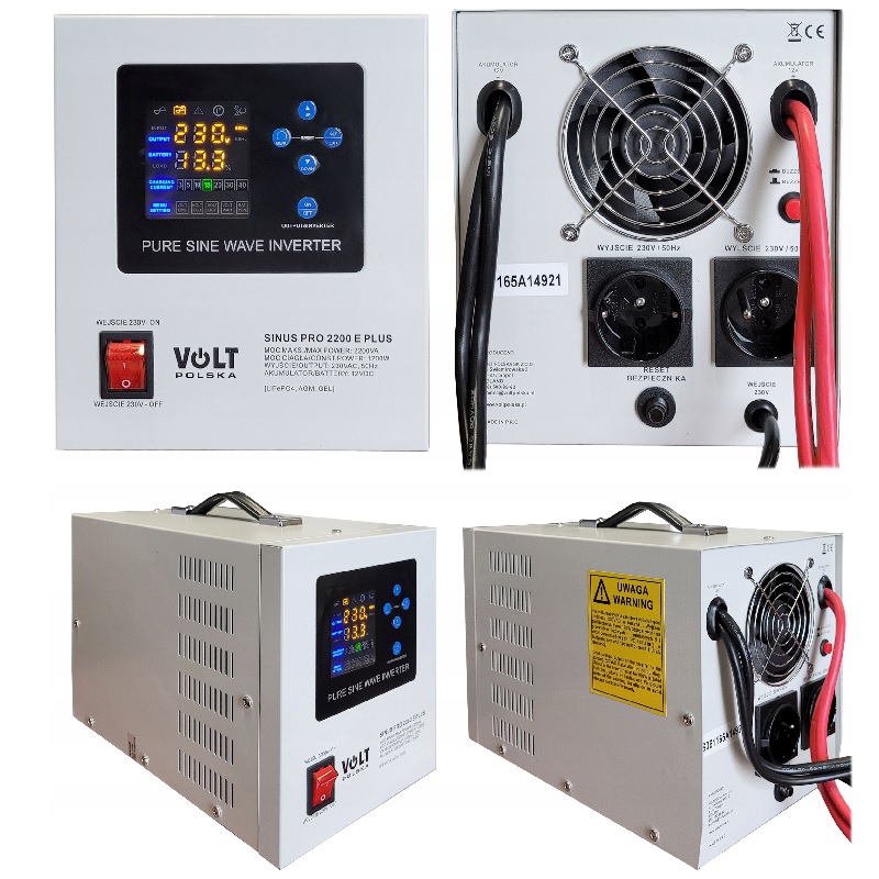 Инвертор Volt Polska Sinus PRO 2200 E PLUS 12/230V (1200/2200 Вт) фото 5
