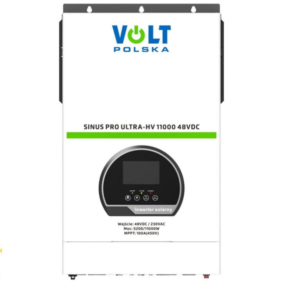 Гібридний інвертор Volt Polska SINUS PRO ULTRA-HV 11000 48/230 В (5200/11000 Вт) + 100 А MPPT (450 В) фото 1