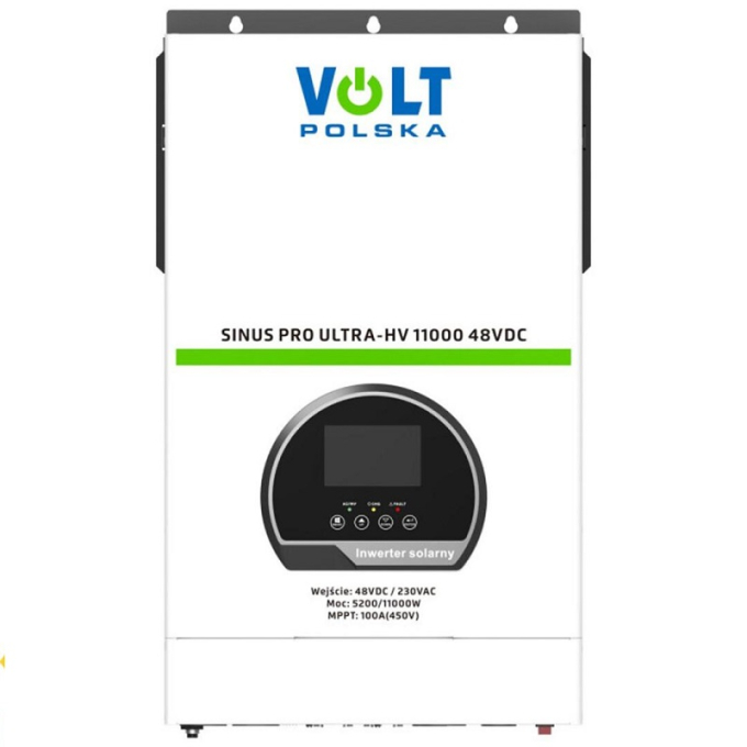 Гибридный инвертор Volt Polska SINUS PRO ULTRA-HV 11000 48/230 В (5200/11000 Вт) + 100 А MPPT (450 В) фото 1