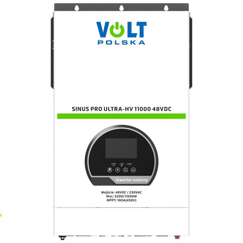 Гибридный инвертор Volt Polska SINUS PRO ULTRA-HV 11000 48/230 В (5200/11000 Вт) + 100 А MPPT (450 В) фото 1