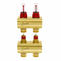 Коллектор Danfoss FHF на 2 контура с ротаметрами