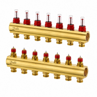 Коллектор Danfoss FHF на 7 контуров с ротаметрами