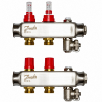 Колектор Danfoss SSM-F на 2 контури з ротаметрами