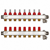 Коллектор Danfoss SSM-F на 8 контуров с ротаметрами
