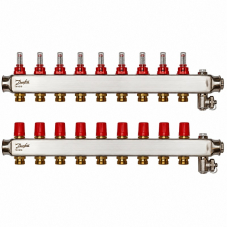 Коллектор Danfoss SSM-F на 9 контуров с ротаметрами