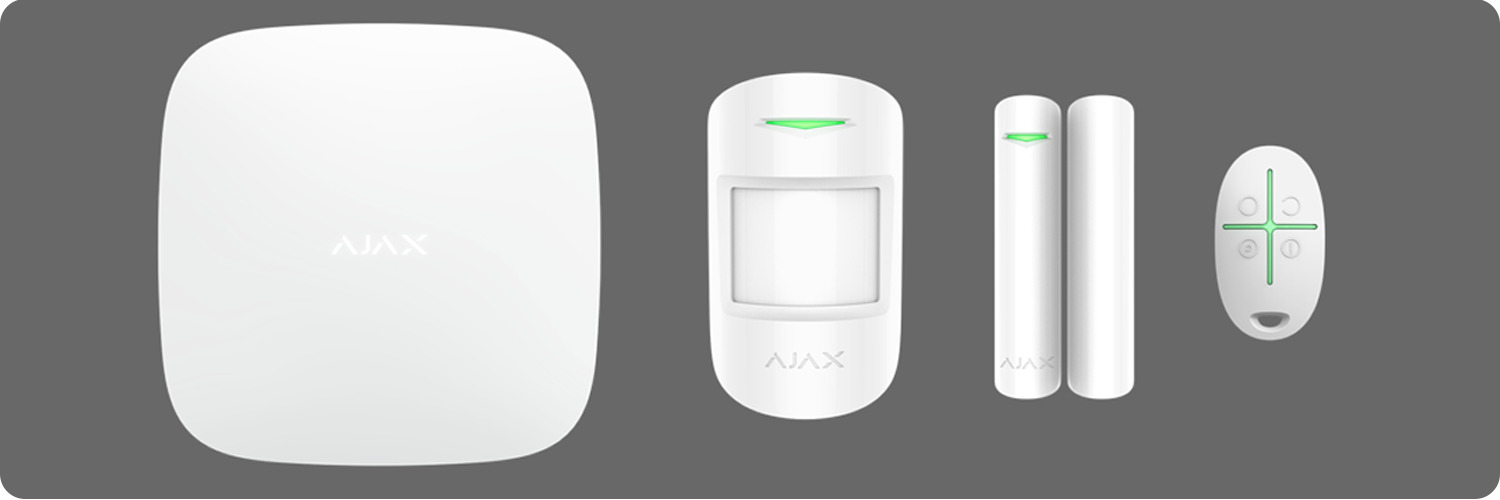 Стартовий комплект охоронної сигналізації Ajax HDR StarterKit Cam Plus White