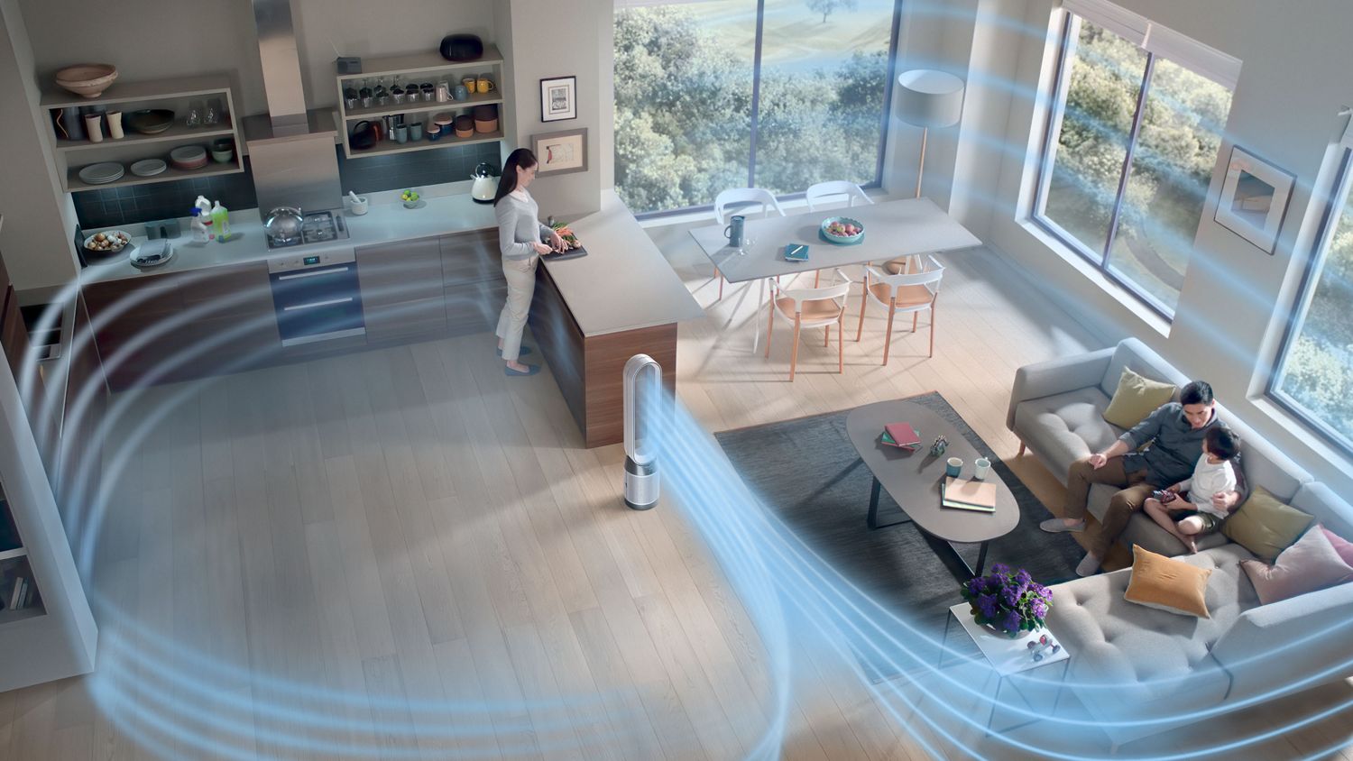 Очищувач повітря Dyson Gen1 TP10 рівномірний розподіл повітря