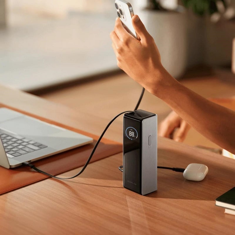 Повербанк EcoFLow RAPID Power Bank з кабелями 25000mAh Чорний фото 10