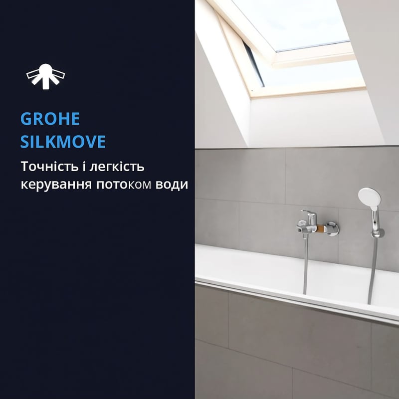 Смеситель для ванны Grohe Eurosmart, хром (33300003) фото 6