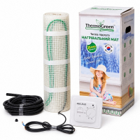 Нагревательный мат Thermogreen TGMT 2 м² + механический терморегулятор
