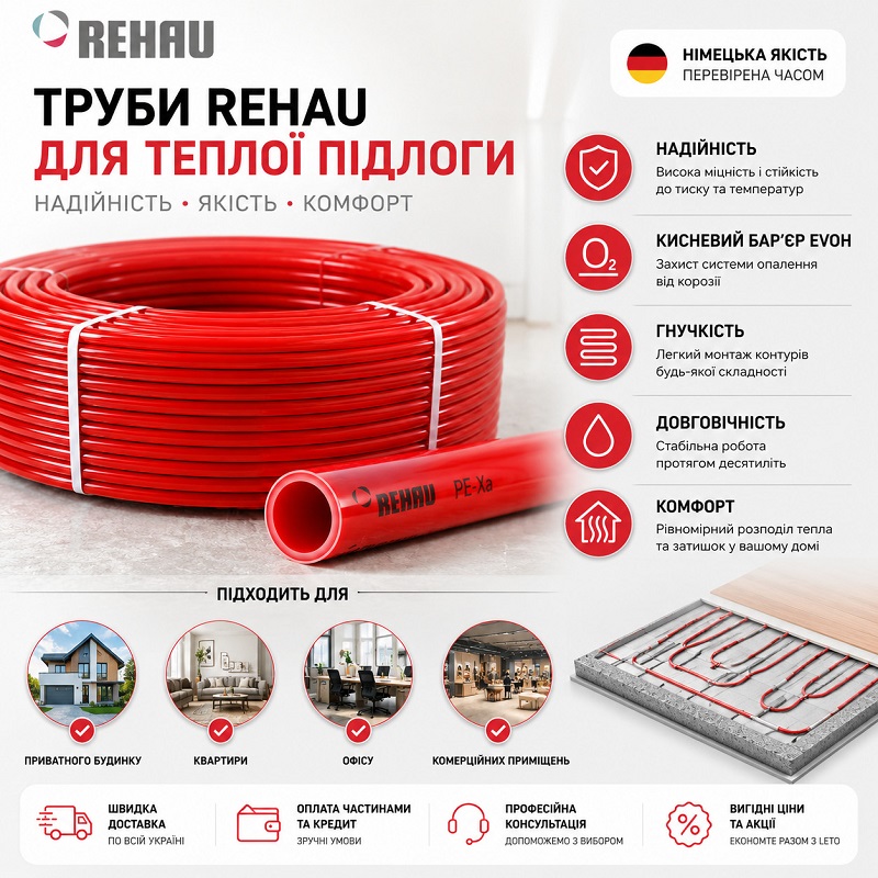 Труба Rehau Rautherm S 17х2,0 мм для теплого пола, бухта 500 м фото 3