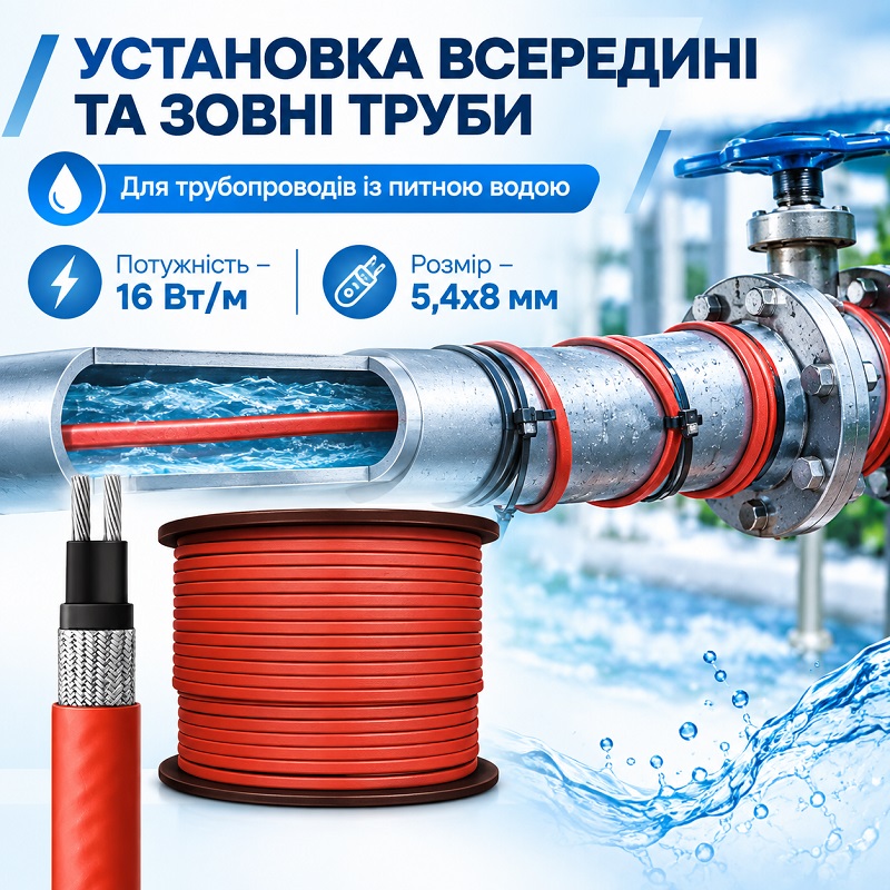 Саморегулирующийся кабель Thermogreen TGS16HTM-2CR - 1 м фото 2