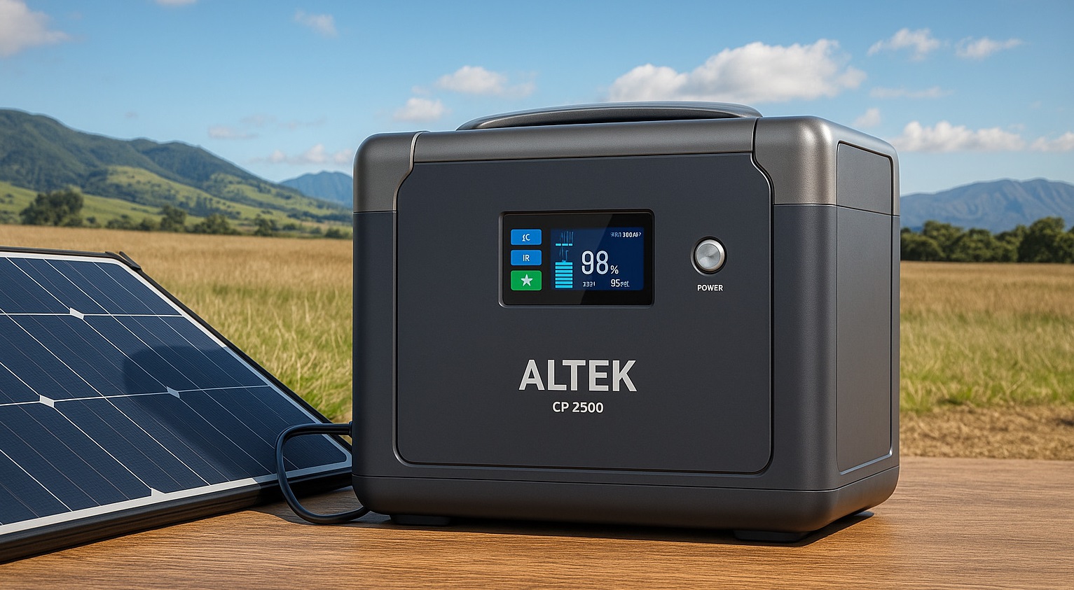 Переносна зарядна станція Altek CP 2500 зарядка від сонячної панелі Автономна станція електроживлення Altek CP потужність 2500 Вт