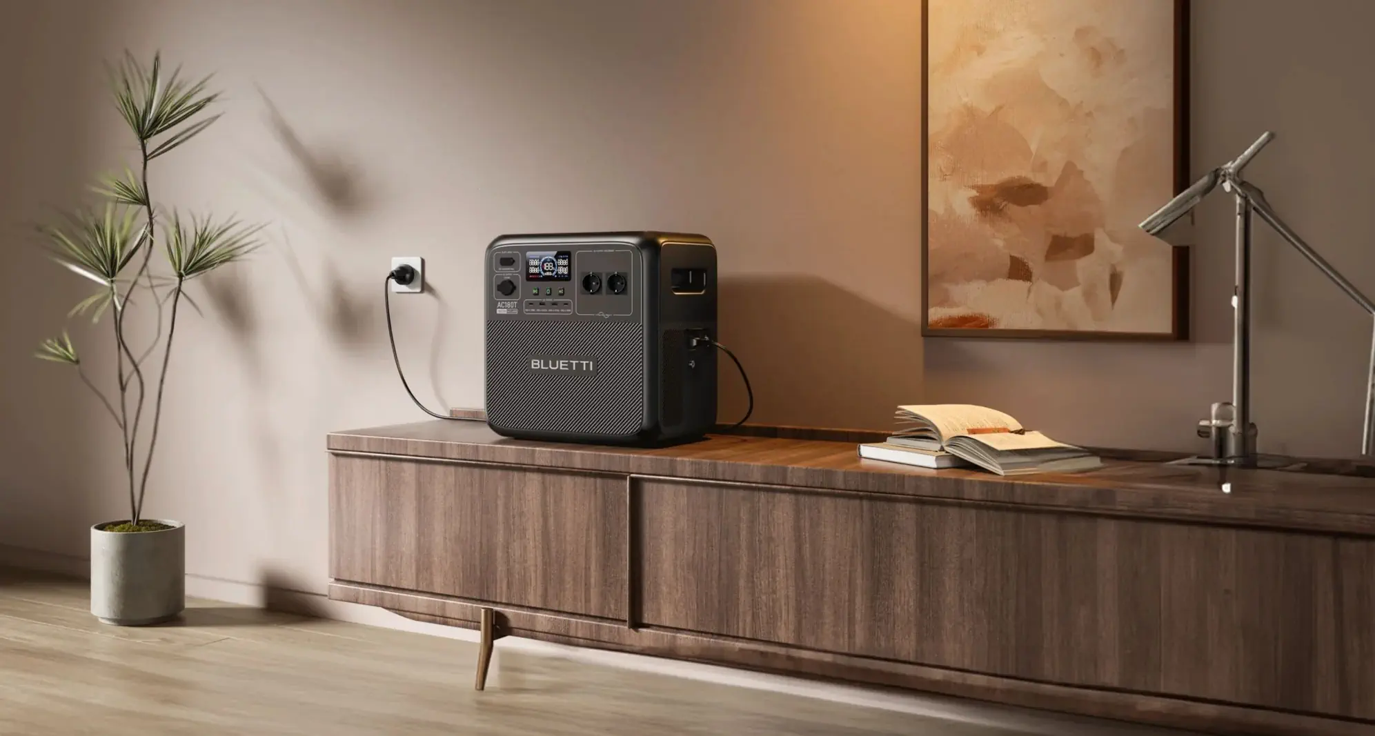 Зарядна станція Bluetti AC180, 1000 Вт 4 способи зарядки Зарядна станція Bluetti AC180, 1000 Вт зарядка від мережі, прикурювача, панелі, генератора