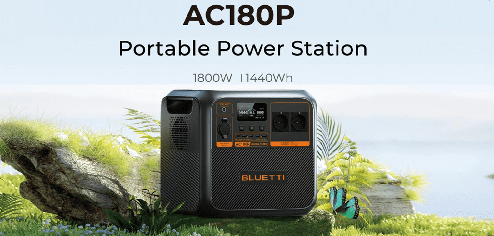 Зарядна станція Bluetti модель AC180P, 1800 Вт Зарядна станція Bluetti AC180P, потужність 1800 Вт
