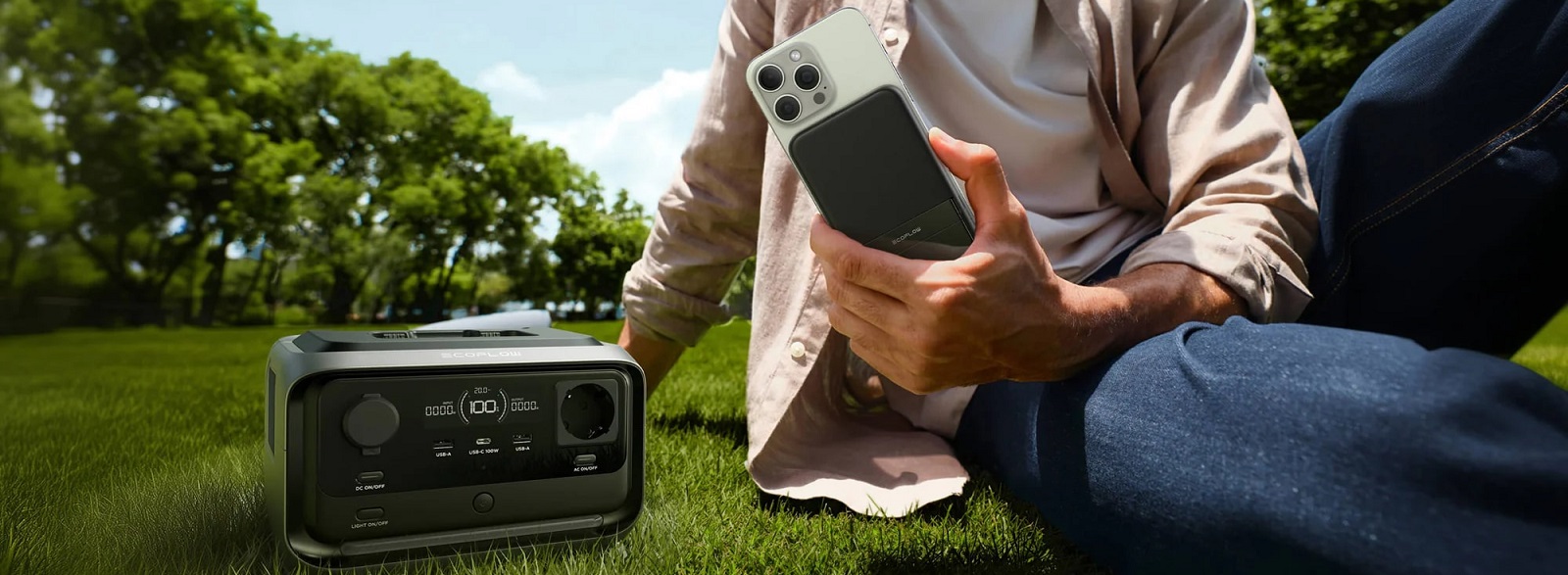 Зарядна станція EcoFlow RIVER 3 PLUS Wireless, 600 Вт, 286 Вт год Автономна зарядна батарея EcoFlow RIVER 3 PLUS Wireless, 600 Вт