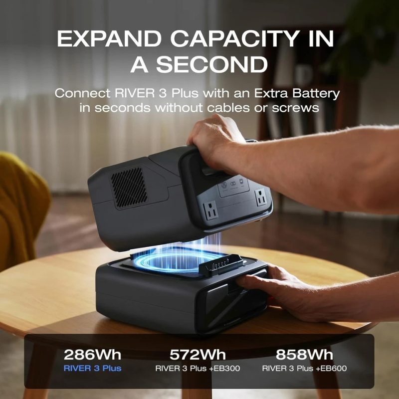 Зарядная станция EcoFlow RIVER 3 PLUS Wireless, 600 Вт фото 4