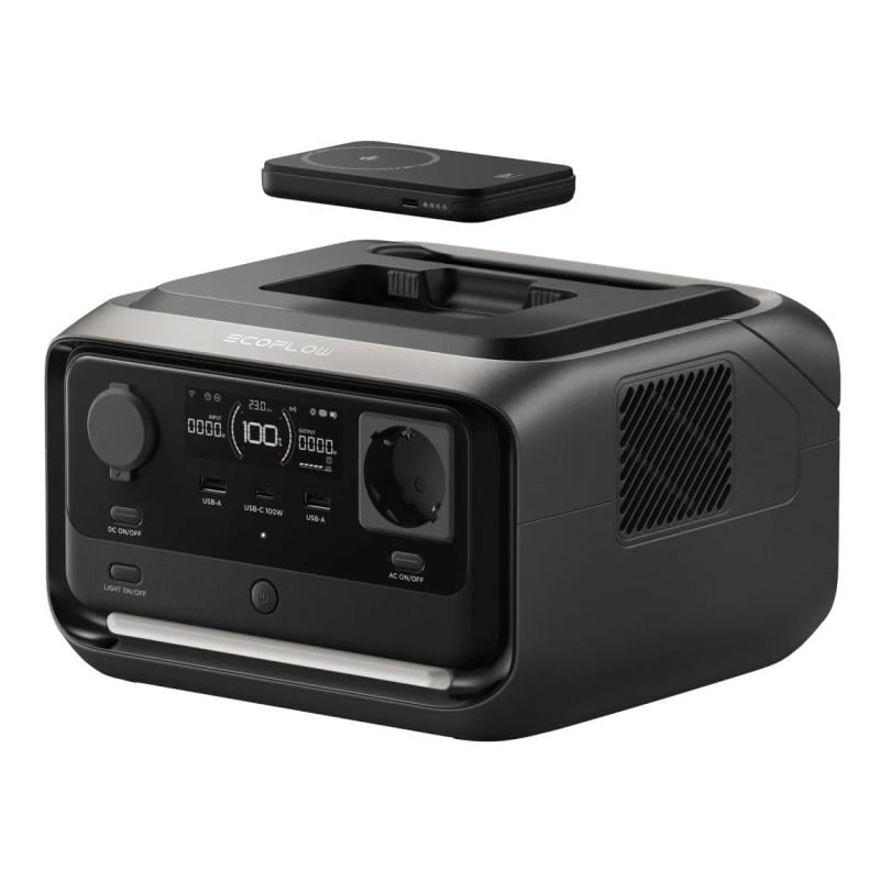 Зарядная станция EcoFlow RIVER 3 PLUS Wireless, 600 Вт фото 1
