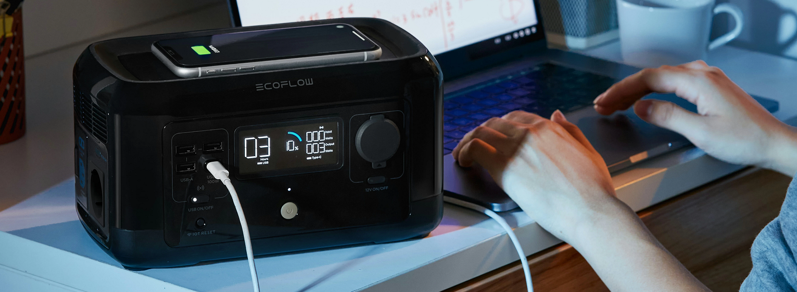 Автономна зарядна батарея EcoFlow RIVER mini, 300 Вт Wireless