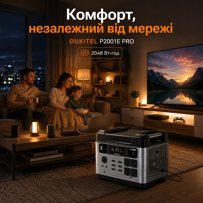 Зарядна станція Oukitel P2001E PRO 3200 Вт, 2048 Вт*г фото 4