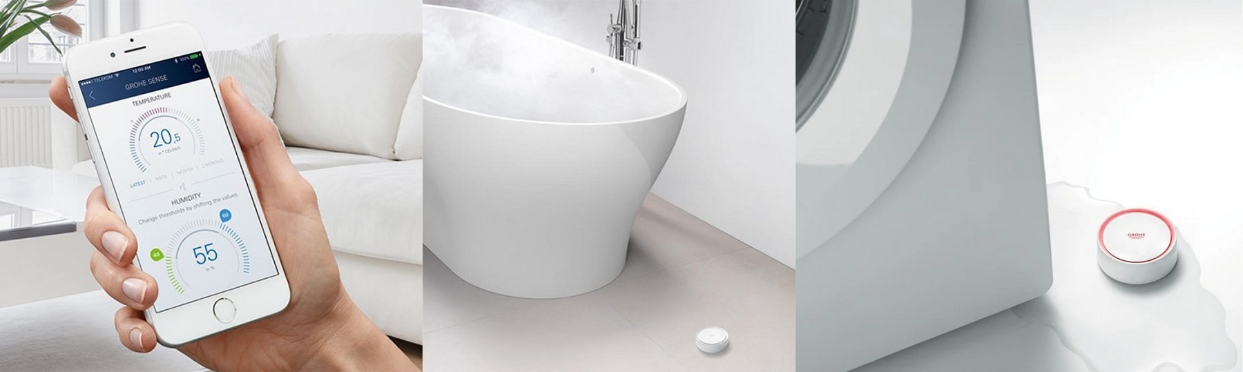 Sense Интеллектуальная защита от протечек Wi-Fi Grohe Защита от протечек воды Sense Grohe