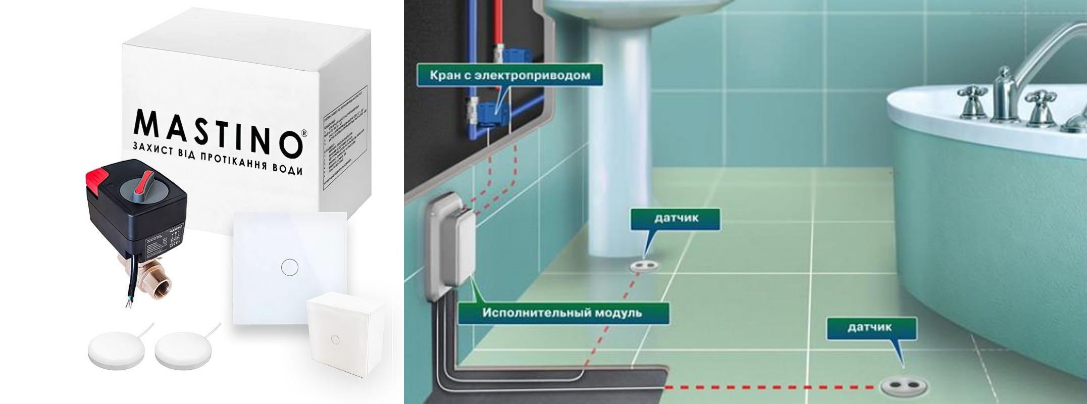 Комплект защиты от протечек воды Mastino TS2 ½ Light White