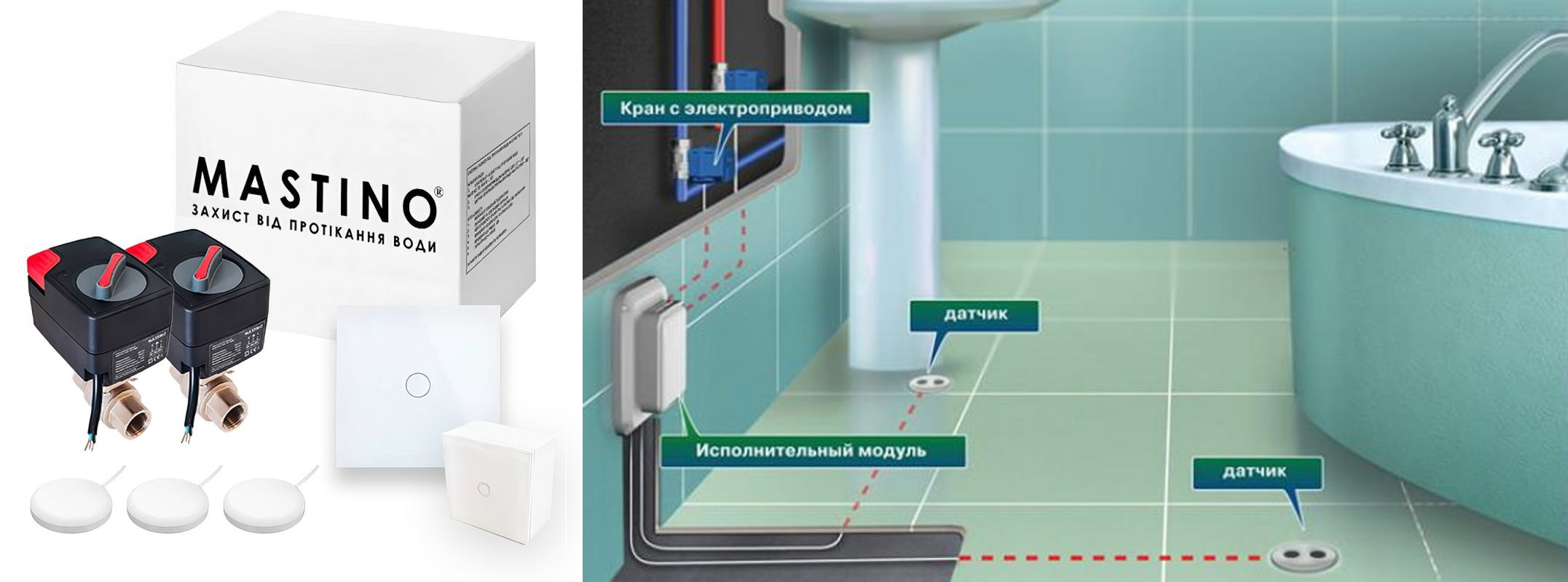 Комплект защиты от протечек воды Mastino TS2 1/2 White