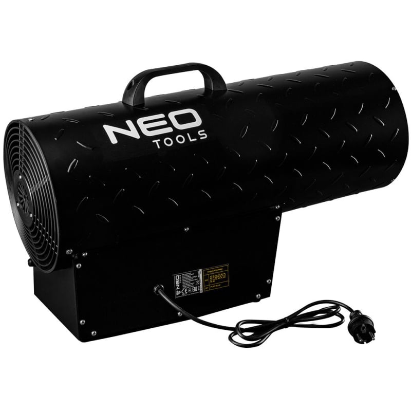 Теплова гармата газова Neo Tools, 50кВт, 500м кв, 1000м куб/год, чорний фото 2