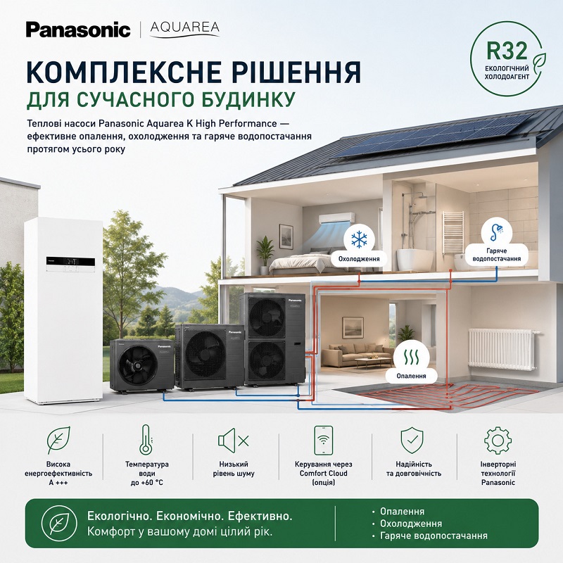 Тепловой насос Panasonic Aquarea K High Performance Bi-Bloc WH-SDC0309K3E5/WH-UDZ03KE5 фото 3