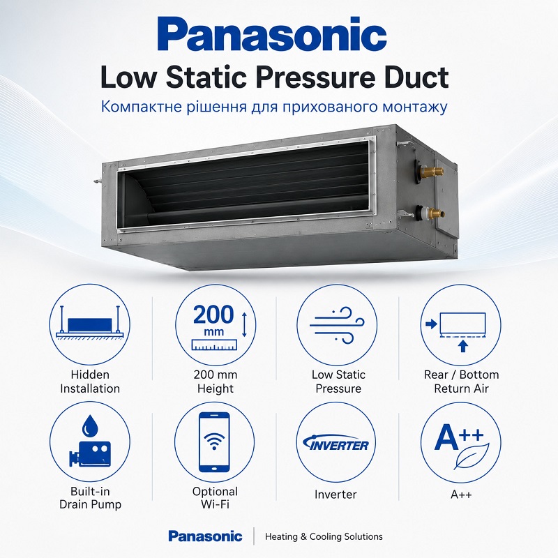 Кондиционер канальный Panasonic CS-Z35CD3EAW/CU-Z35CBEA фото 2