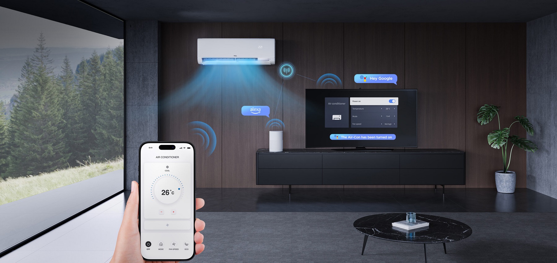 Кондиционер TCL модель UG11V3AHB Heat Pump Inverter с WI-FI Тепловой насос TCL TACUG11V3AHB с удаленным управлением