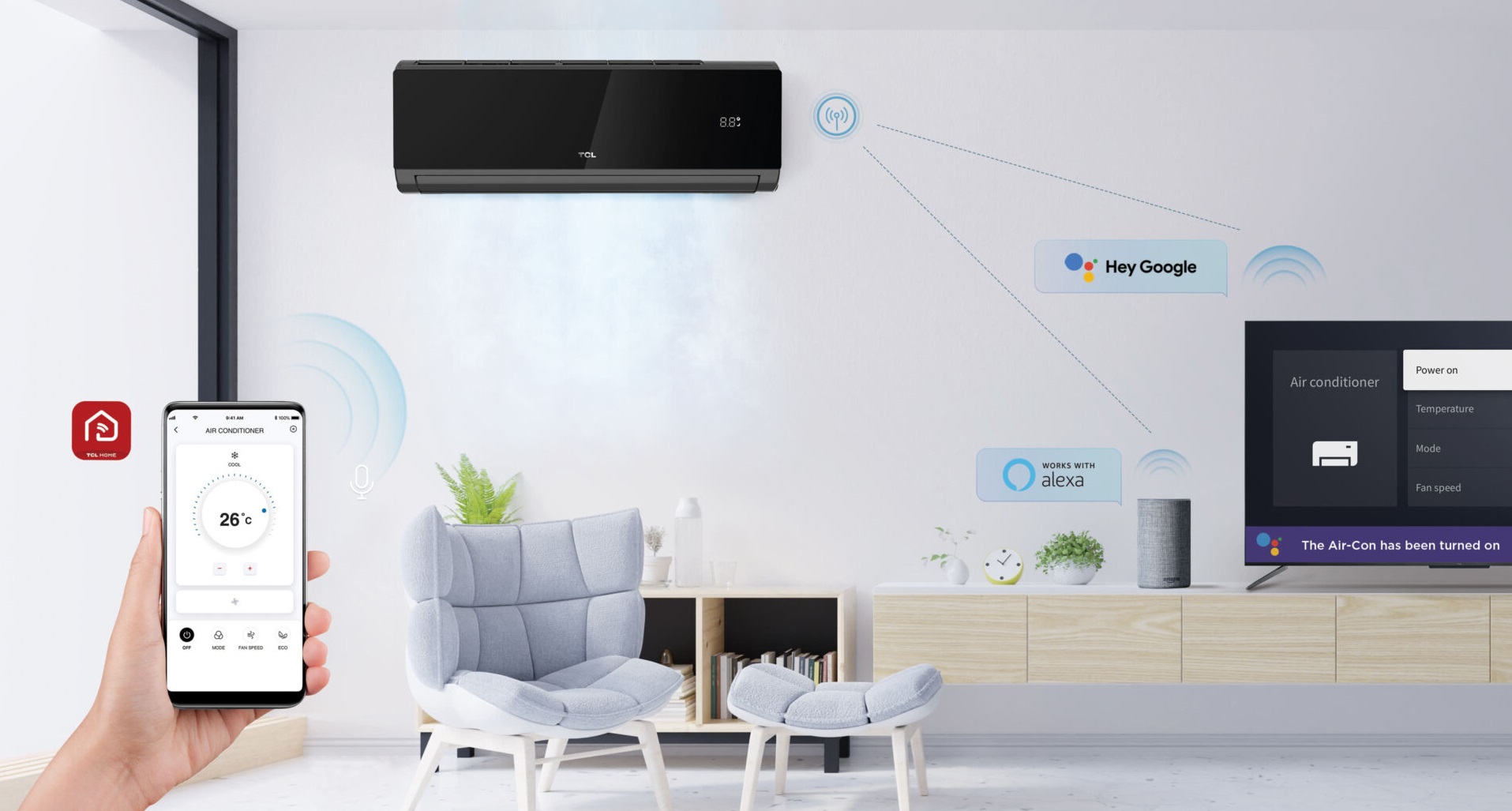 Сплит-система TCL TAC-12CHSD/XA82IN Black Inverter R32 WI-FI