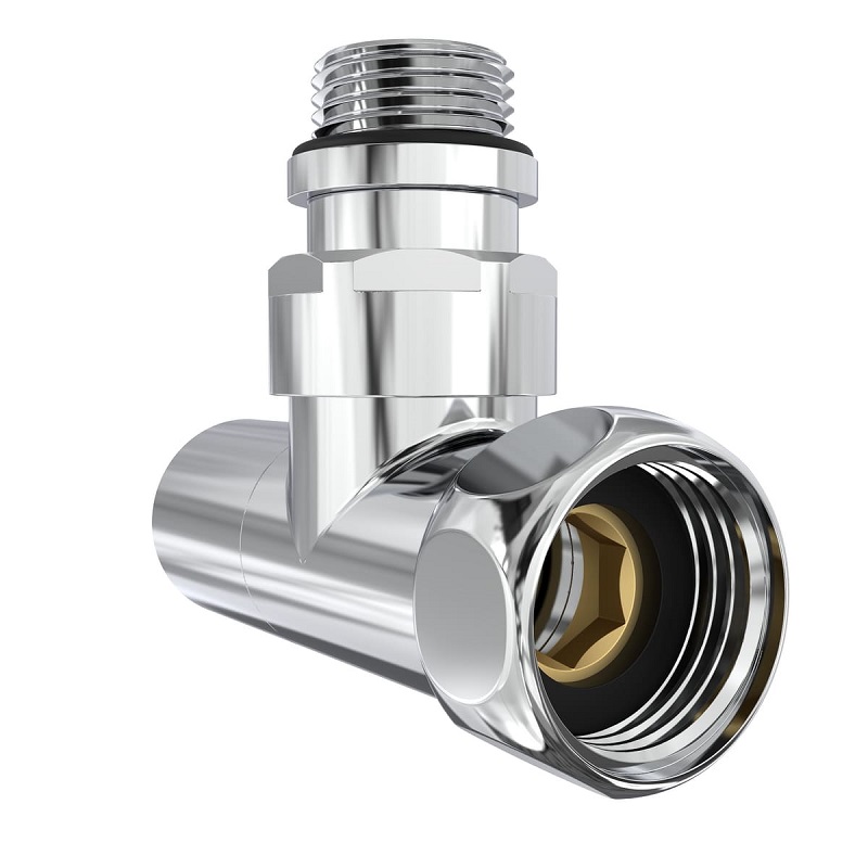 Кран угловой Laris Обычный 1/2" - 3/4" + эксцентрики 2шт. (LX-4701) фото 3