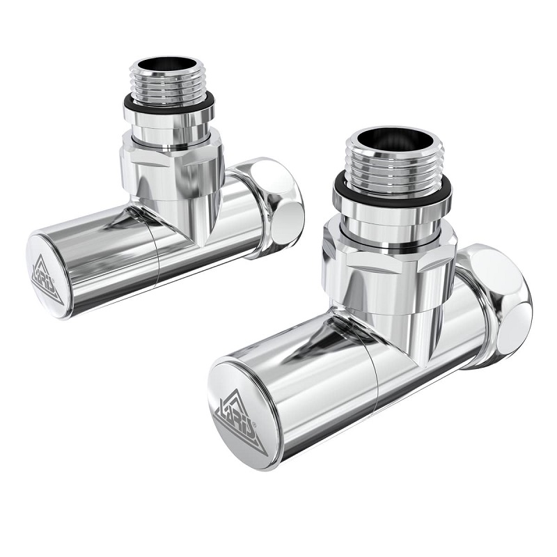 Кран угловой Laris Обычный 1/2" - 3/4" + эксцентрики 2шт. (LX-4701) фото 1