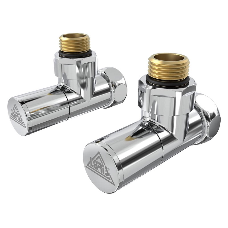Кран кутовий Laris 1/2" - 3/4" Звичайний + ексцентрики 2шт. (LX-8202) фото 1