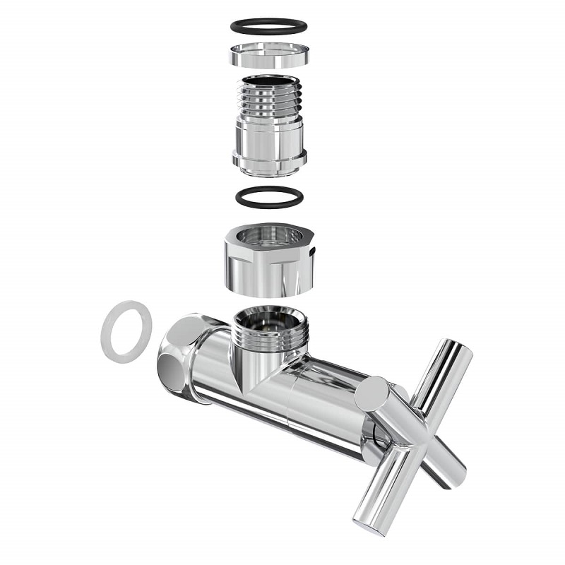 Кран угловой Laris 1/2" - 3/4" Элит 2шт. (ZZ-4704) фото 4