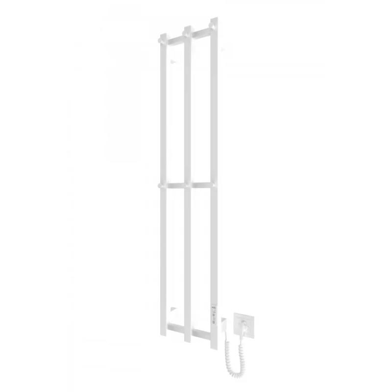 Полотенцесушитель Hygge Family электрический Slim, 1170х250х80мм, таймер-регулятор, сталь, белый матовый фото 1