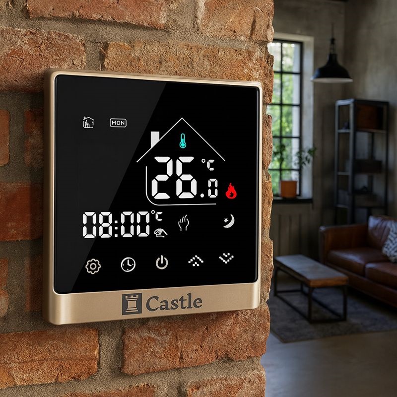 Wi-Fi Терморегулятор Castle AC-8400H Чорний фото 3