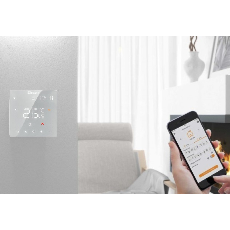 Wi-Fi Терморегулятор Castle AC602H Белый фото 7