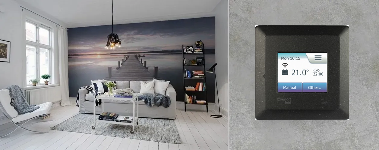 Wi-Fi Терморегулятор Comfort Touch White недельным таймером черный