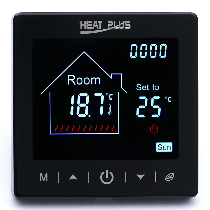 Програмований терморегулятор Heat Plus M2-1.716 Чорний фото 1