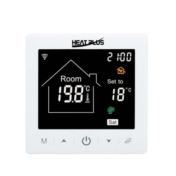 Wi-Fi терморегулятор Heat Plus M2-1.716 Білий фото 1