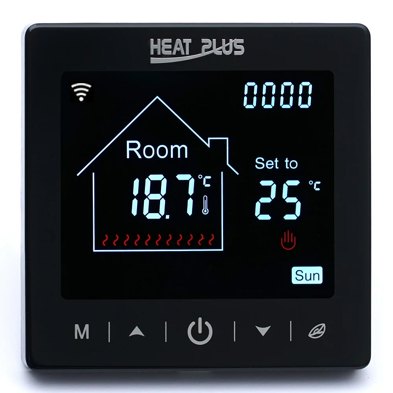 Wi-Fi терморегулятор Heat Plus M2-1.716 Чорний фото 1
