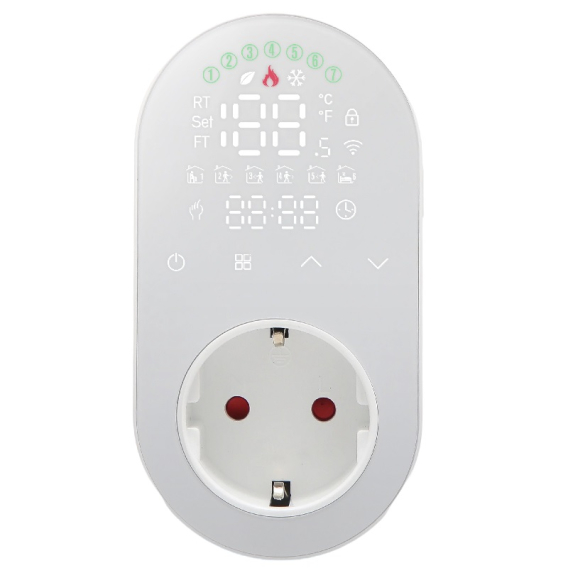 Розеточный терморегулятор In-Therm PLWT 012 Wi-Fi Белый фото 1