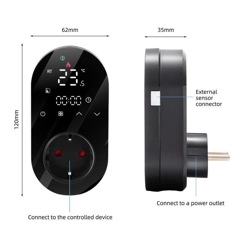 Wi-Fi Терморегулятор In-Therm PLWT 012 Чорний фото 4